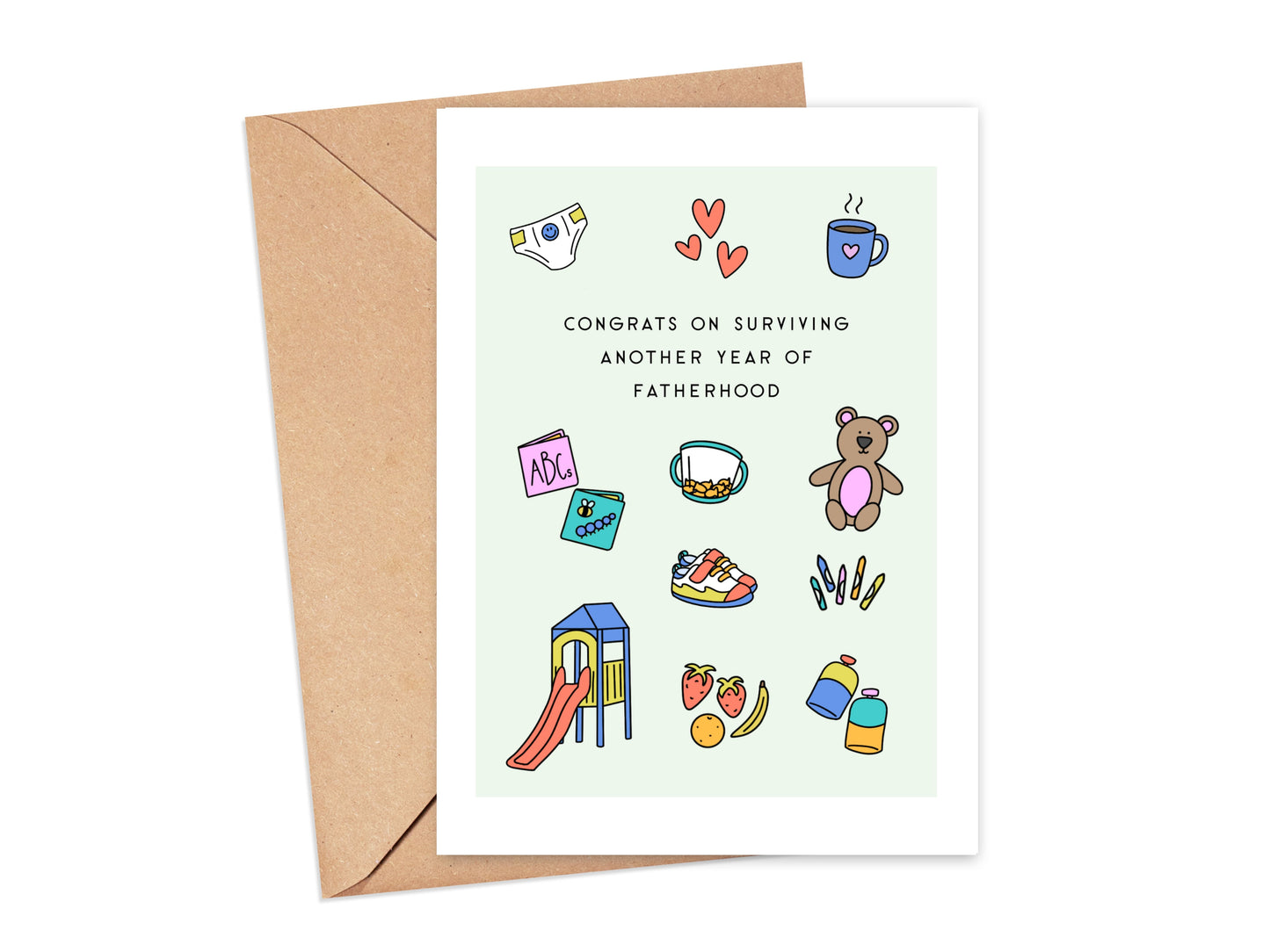 Congrats on Surviving Another Year of Fatherhood Card Simply Happy Paper