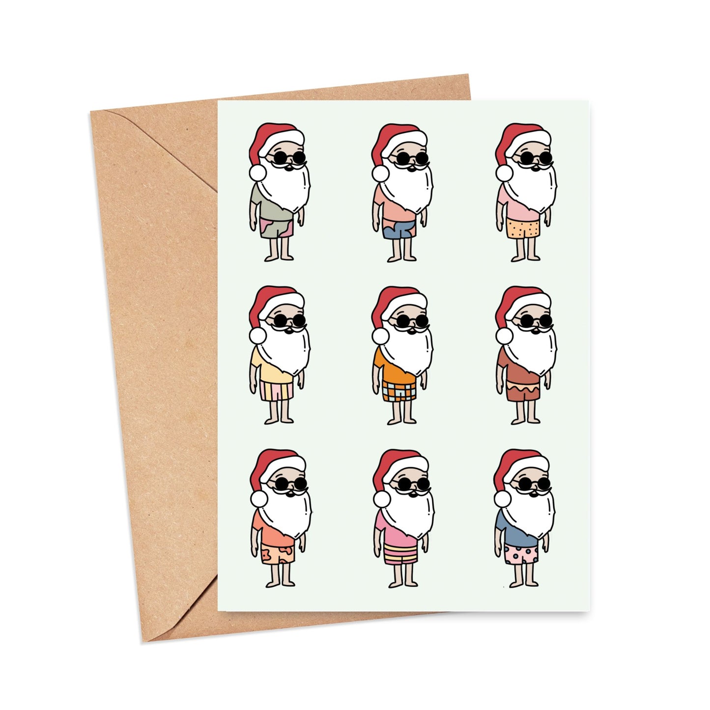 Beach Santa Card Simply Happy Paper