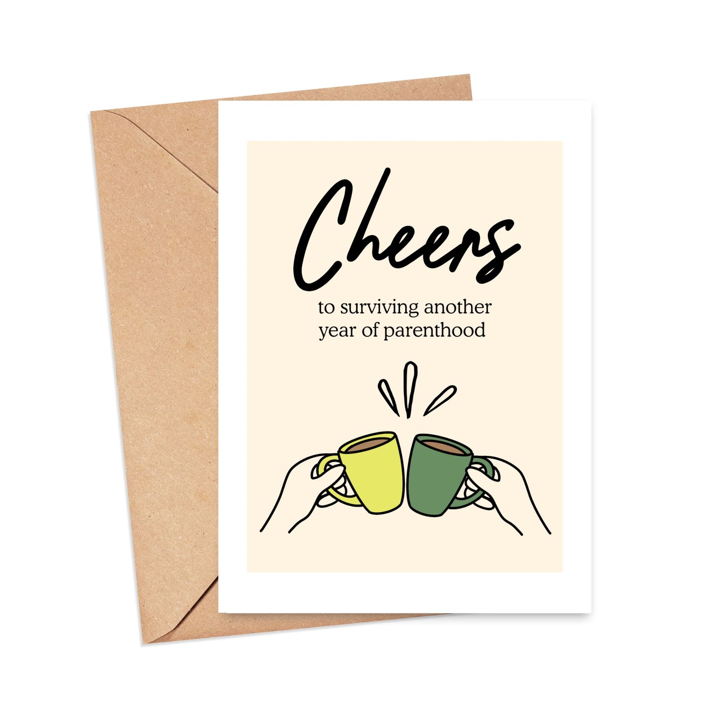 Cheers to Surviving Another Year of Parenthood Card Simply Happy Paper