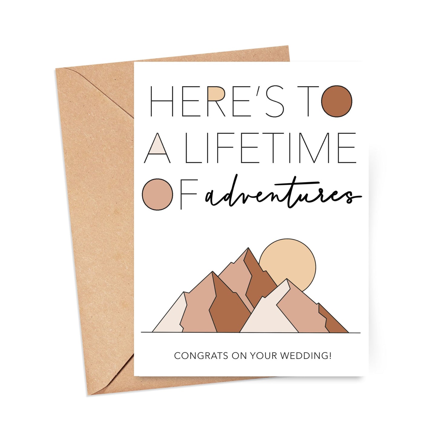 Here's to a Lifetime of Adventures Wedding Card Simply Happy Paper