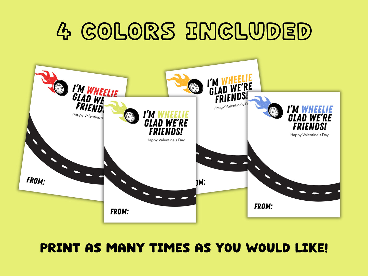 Digital Race Car Printable Valentine Cards Simply Happy Paper