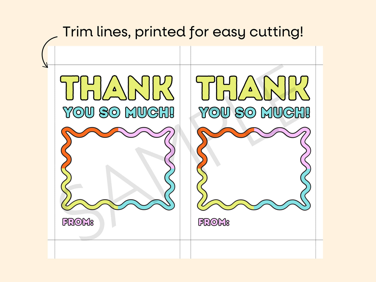 DIGITAL Colorful Thank You Gift Card Holder