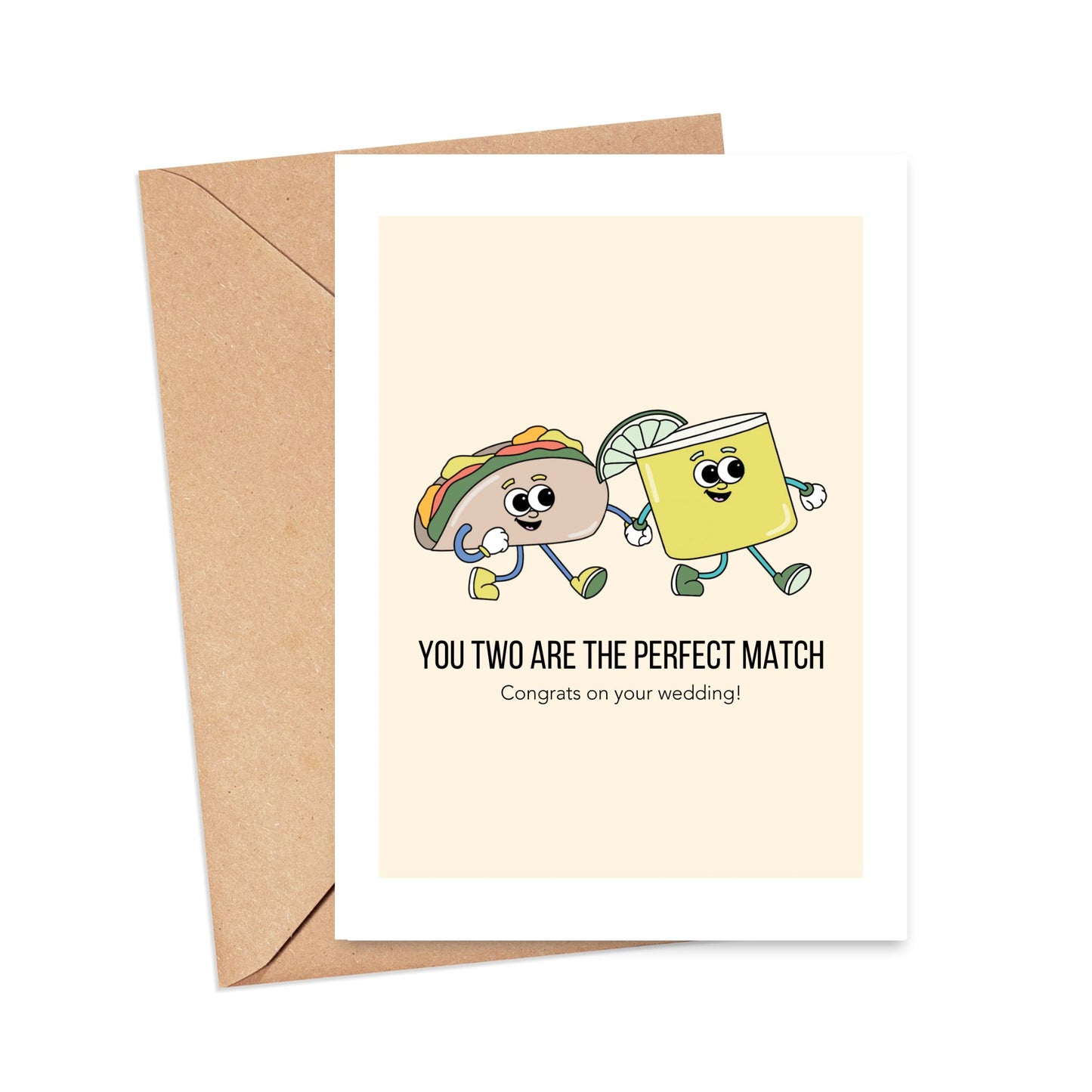 You Two are the Perfect Match Wedding Card Simply Happy Cards