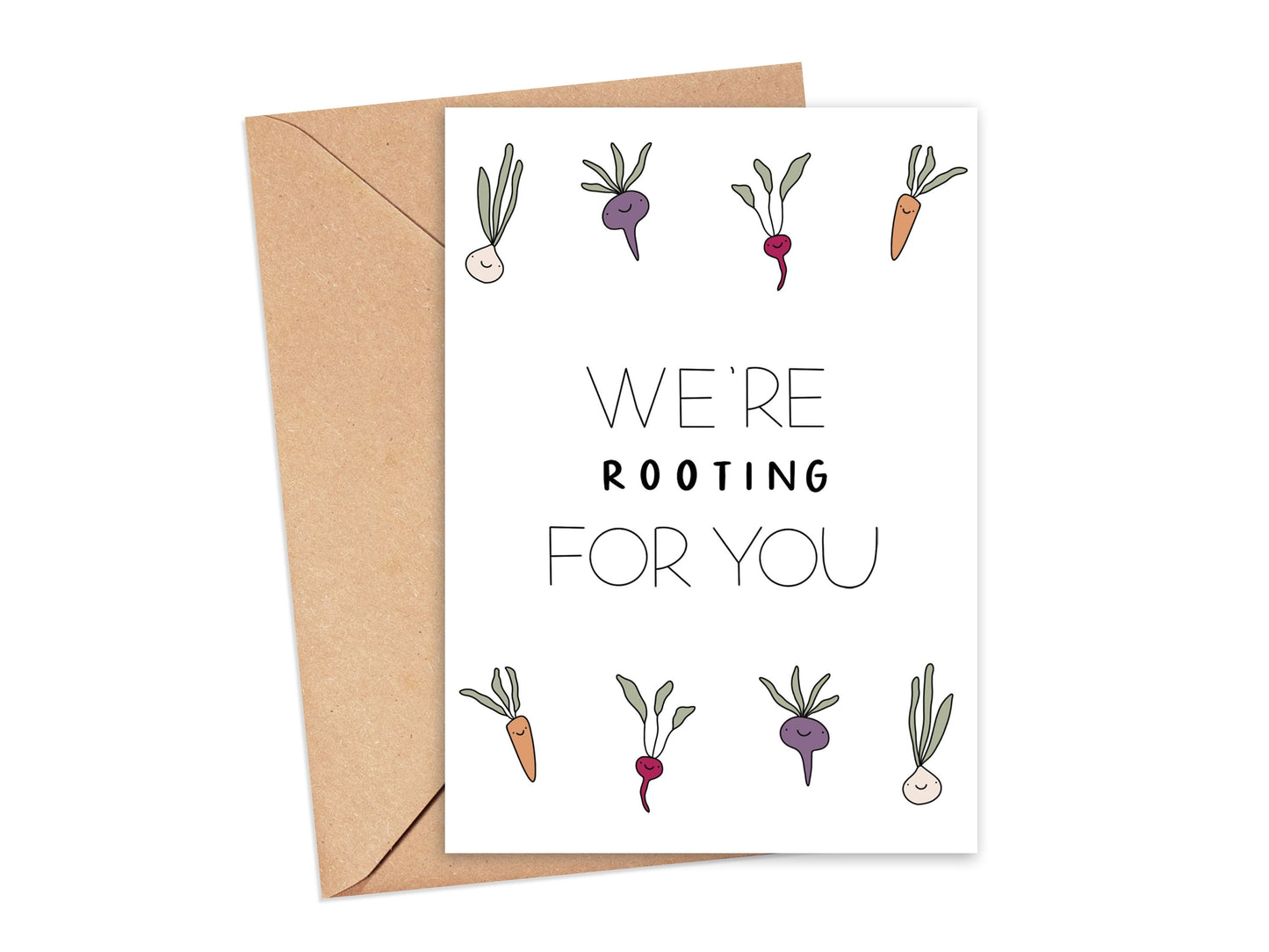 We're Rooting For You Vegetable Card Simply Happy Cards