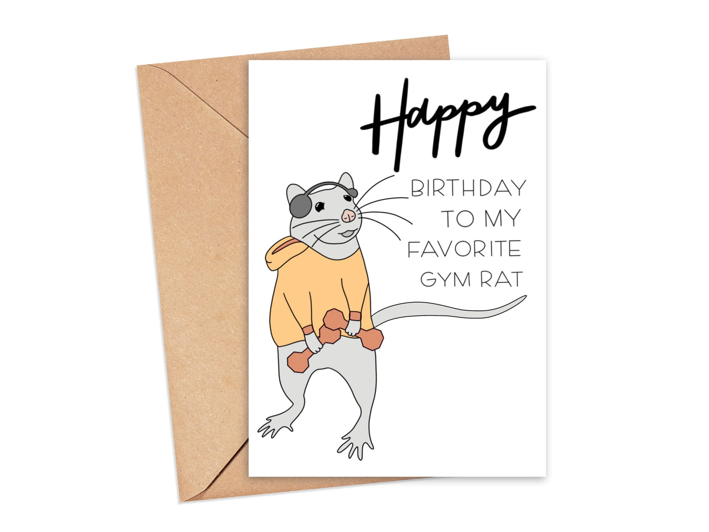 Happy Birthday to My Favorite Gym Rat Card Simply Happy Cards