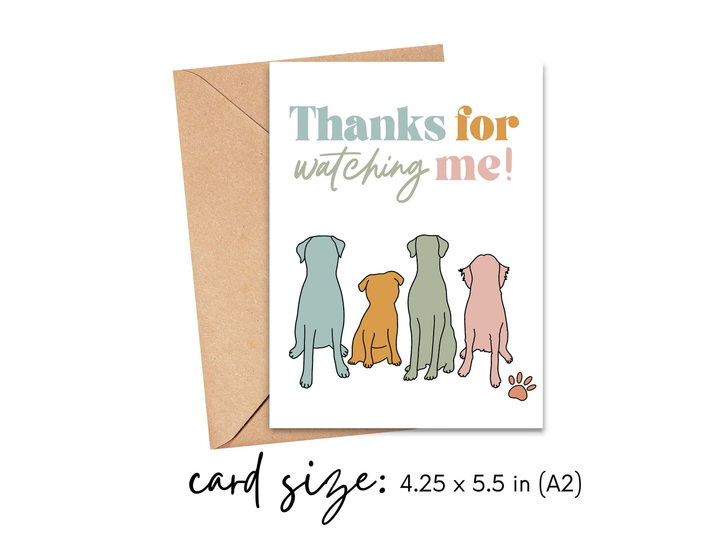 Thanks For Watching Me Dog Card Simply Happy Cards
