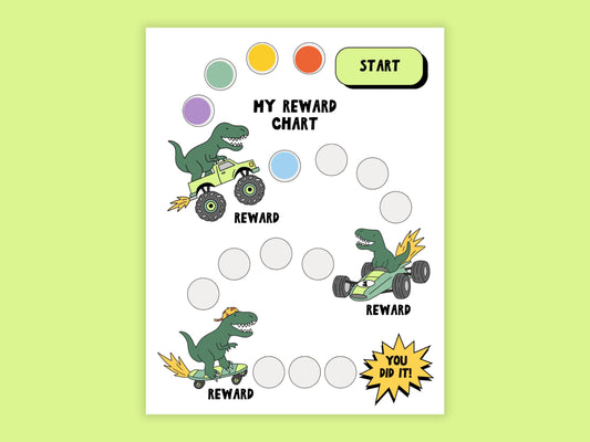 DIGITAL Cool Dinosaur Reward Chart