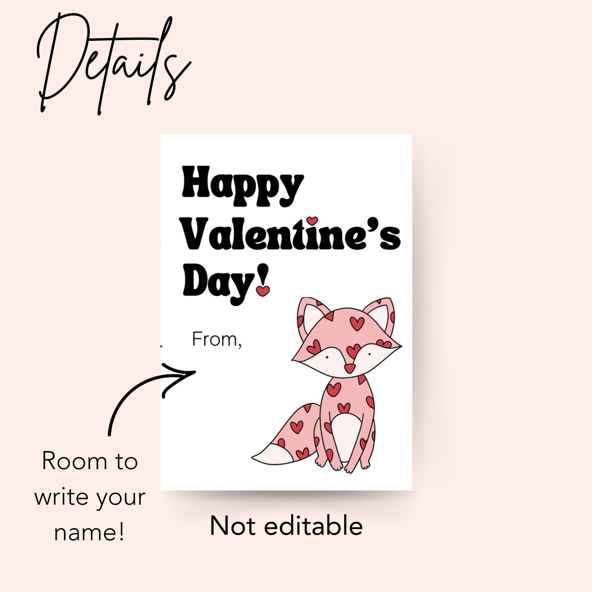 Cute Fox Printable Valentine Cards Simply Happy Cards