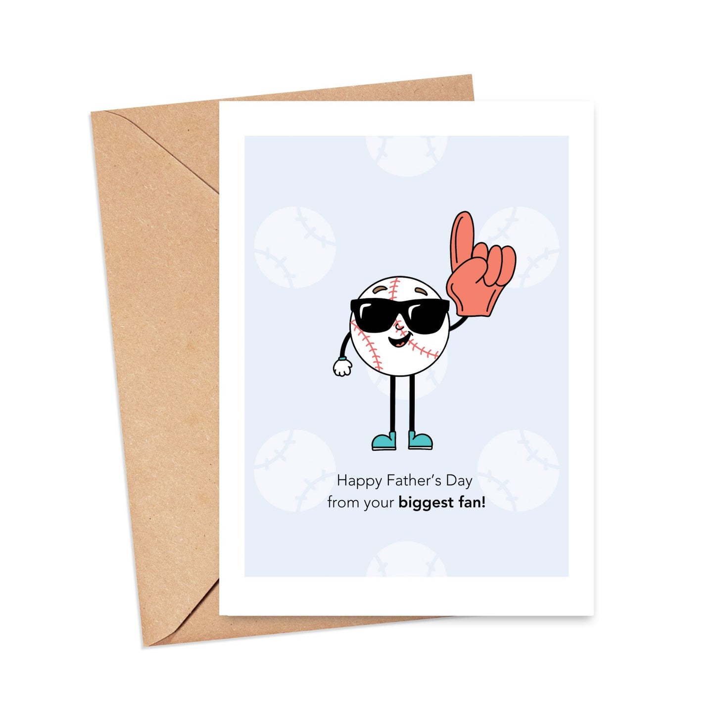 Biggest Fan Baseball Card Simply Happy Paper