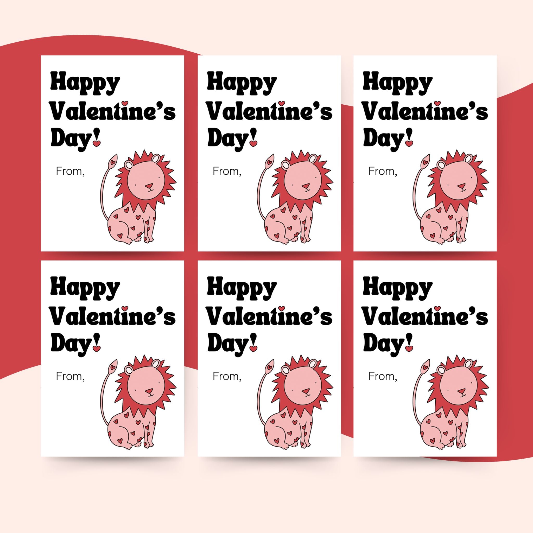 Cute Lion Printable Valentine Cards – Simply Happy Paper Cute Lion Printable Valentine Cards – Simply Happy Paper