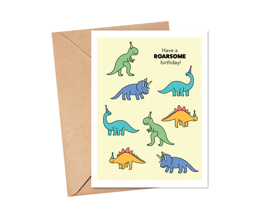Dinosaur Birthday Card Simply Happy Paper
