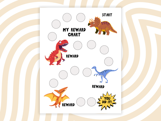 DIGITAL Dinosaur Reward Chart