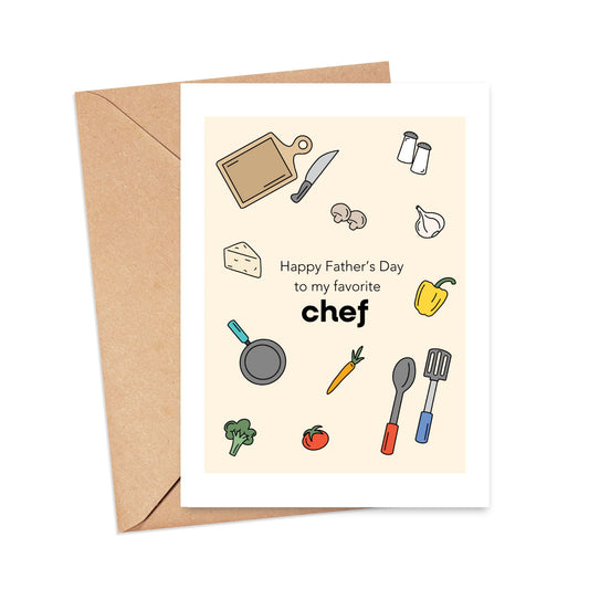 Happy Father's Day to My Favorite Chef Card Simply Happy Paper