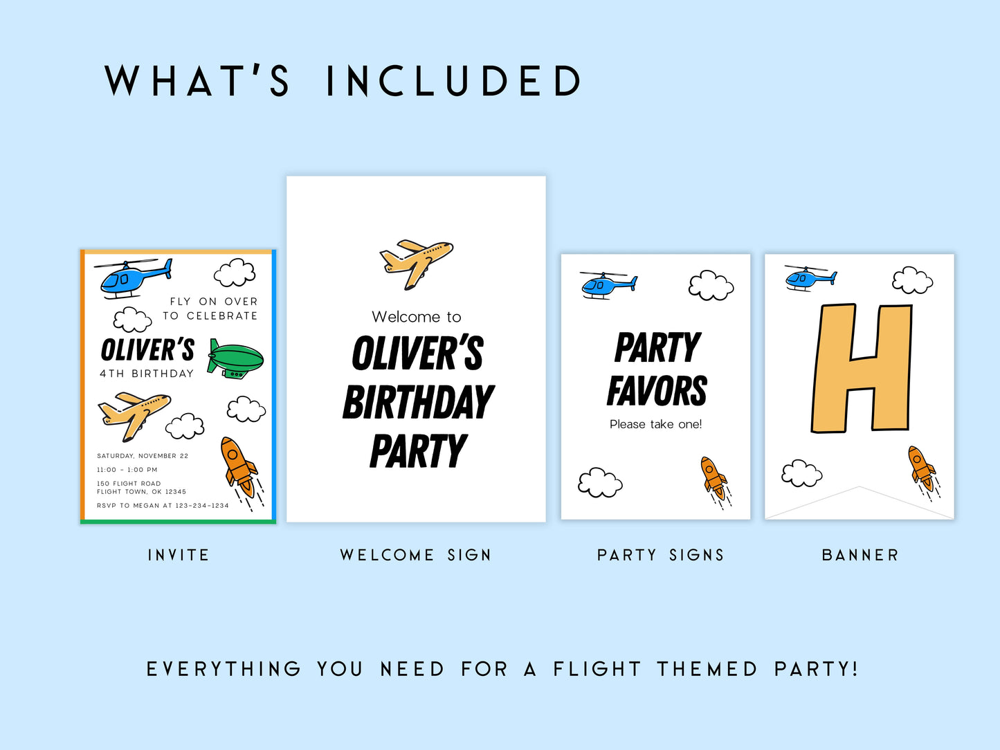 Fly On Over Birthday Party Bundle Simply Happy Paper