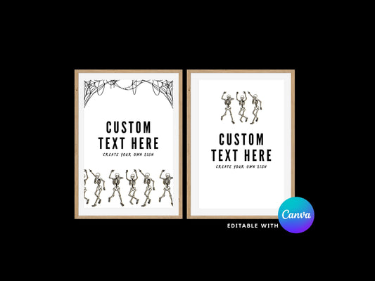 DIGITAL Editable Halloween Sign Template 5x7 Simply Happy Paper