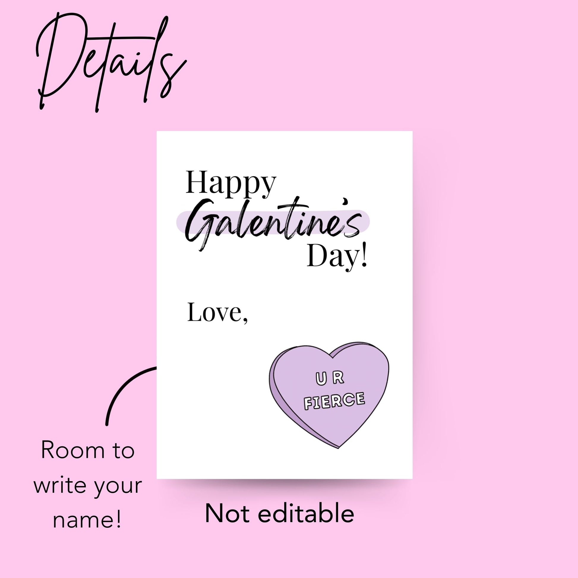 Galentine Conversation Hearts Printable Cards Simply Happy Cards