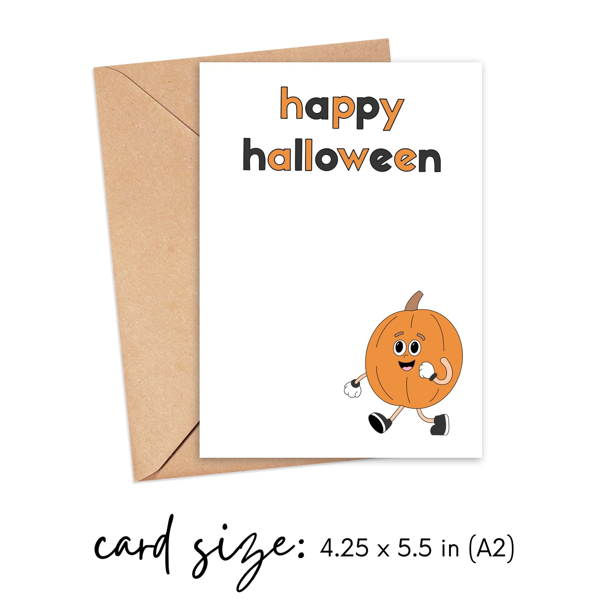 Happy Halloween Pumpkin Cartoon Stationery, Set of 10 Notecards Simply Happy Cards