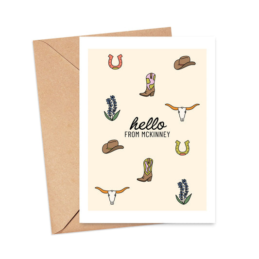 Hello From McKinnney Card Simply Happy Paper