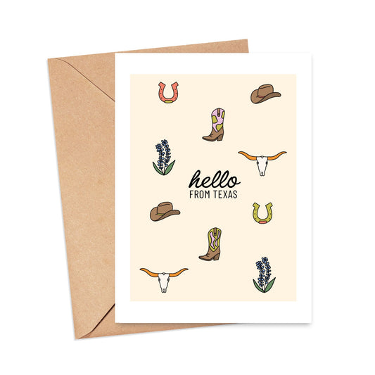 Hello From Texas Card Simply Happy Paper