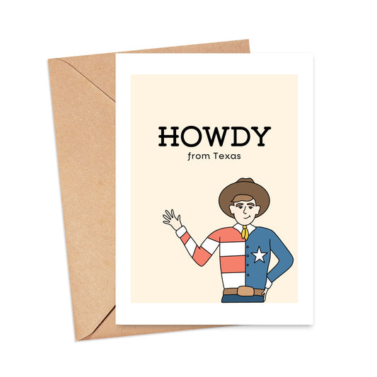 Howdy From Texas Card Simply Happy Paper