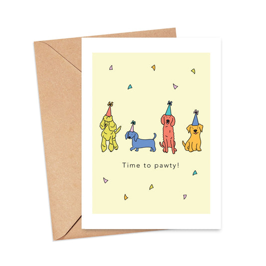 Time to Pawty Birthday Card Simply Happy Cards