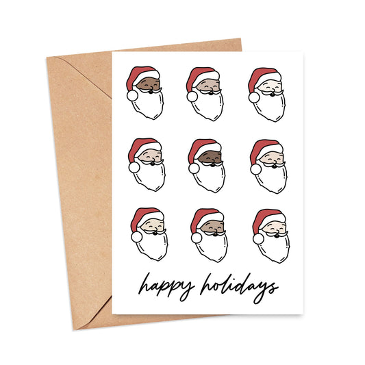 Multicultural Santa Card Simply Happy Cards