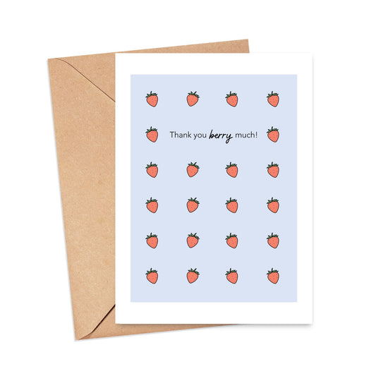 Thank You Berry Much Strawberry Card Simply Happy Cards
