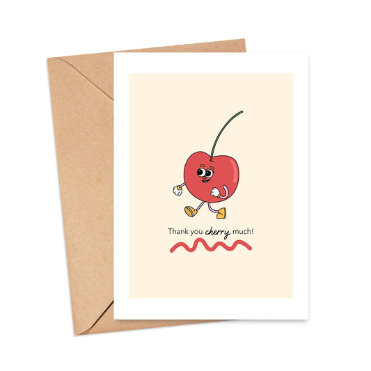 Thank You Cherry Much Cherry Cartoon Card Simply Happy Cards