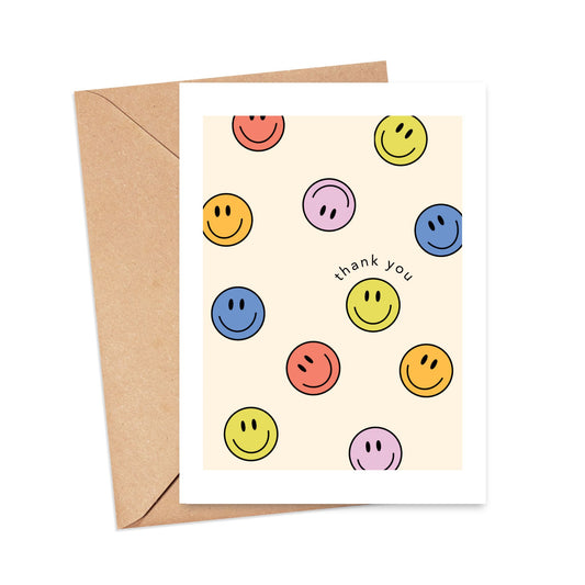 Smiley Thank You Card Simply Happy Cards