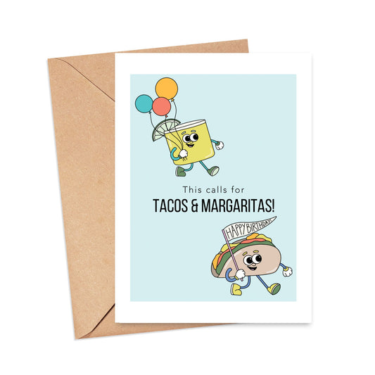 This Calls for Tacos & Margaritas Birthday Card Simply Happy Cards