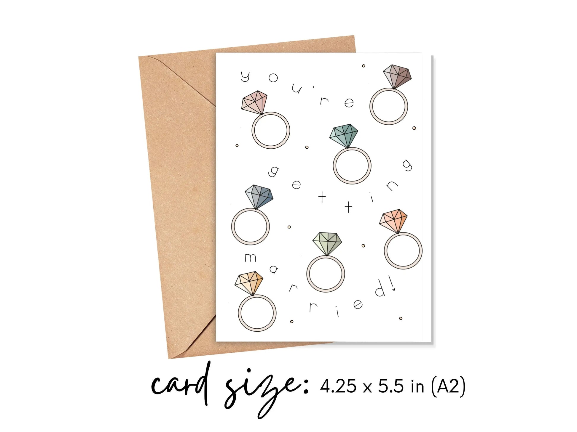 You're Getting Married Engagement Ring Card Simply Happy Cards