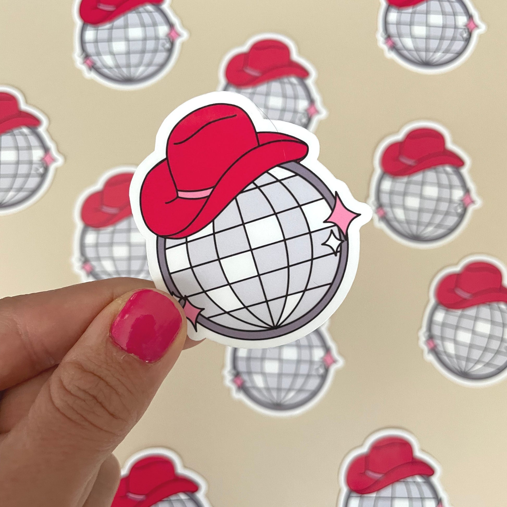 Cowgirl Disco Sticker (2.25x2 in) Simply Happy Cards