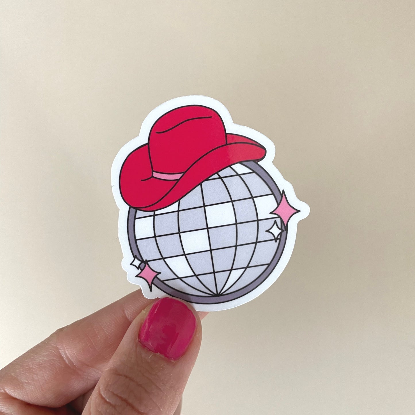 Cowgirl Disco Sticker (2.25x2 in) Simply Happy Cards