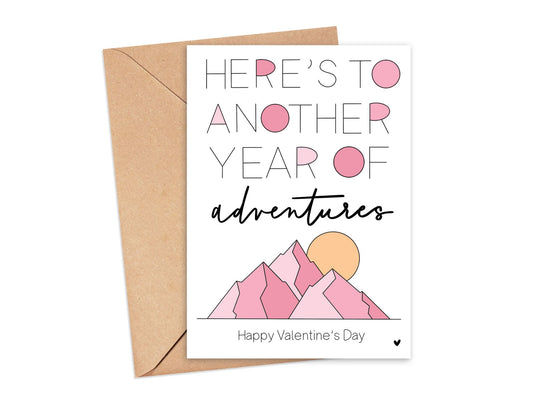 Here's to Another Year of Adventures Valentine's Day Card Simply Happy Cards