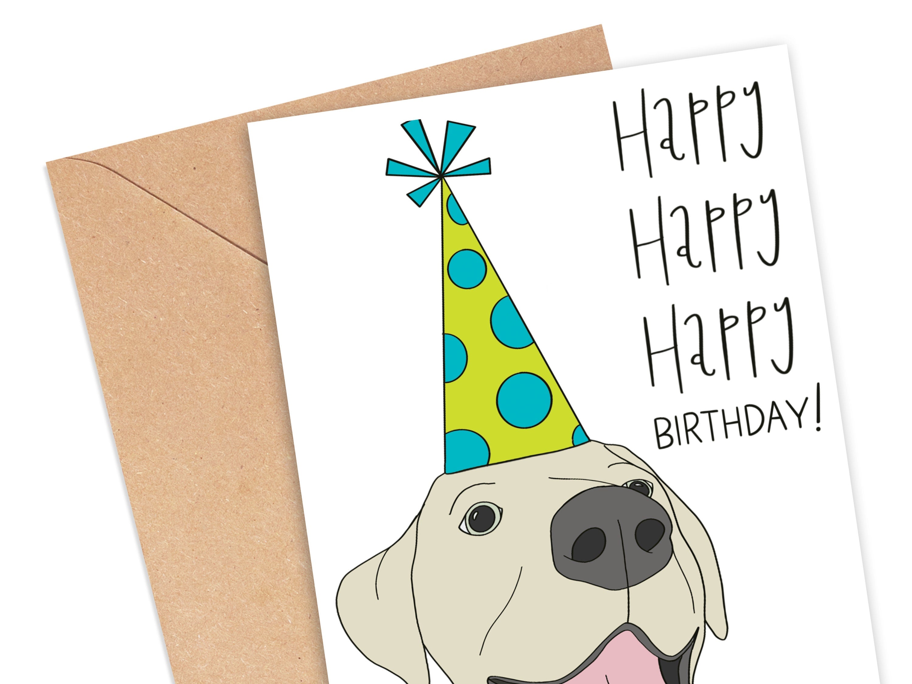 Labrador Birthday Card - 145x145mm Fun Dog Themed Greeting Card