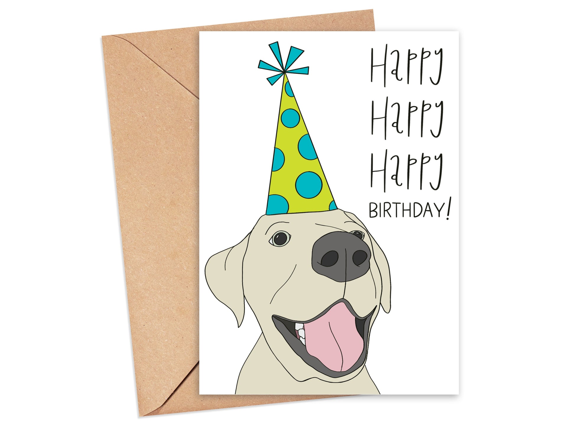 Happy Birthday Labrador Retriever Card Simply Happy Cards