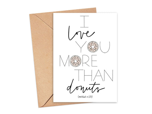 I Love You More Than Donuts Card Simply Happy Cards