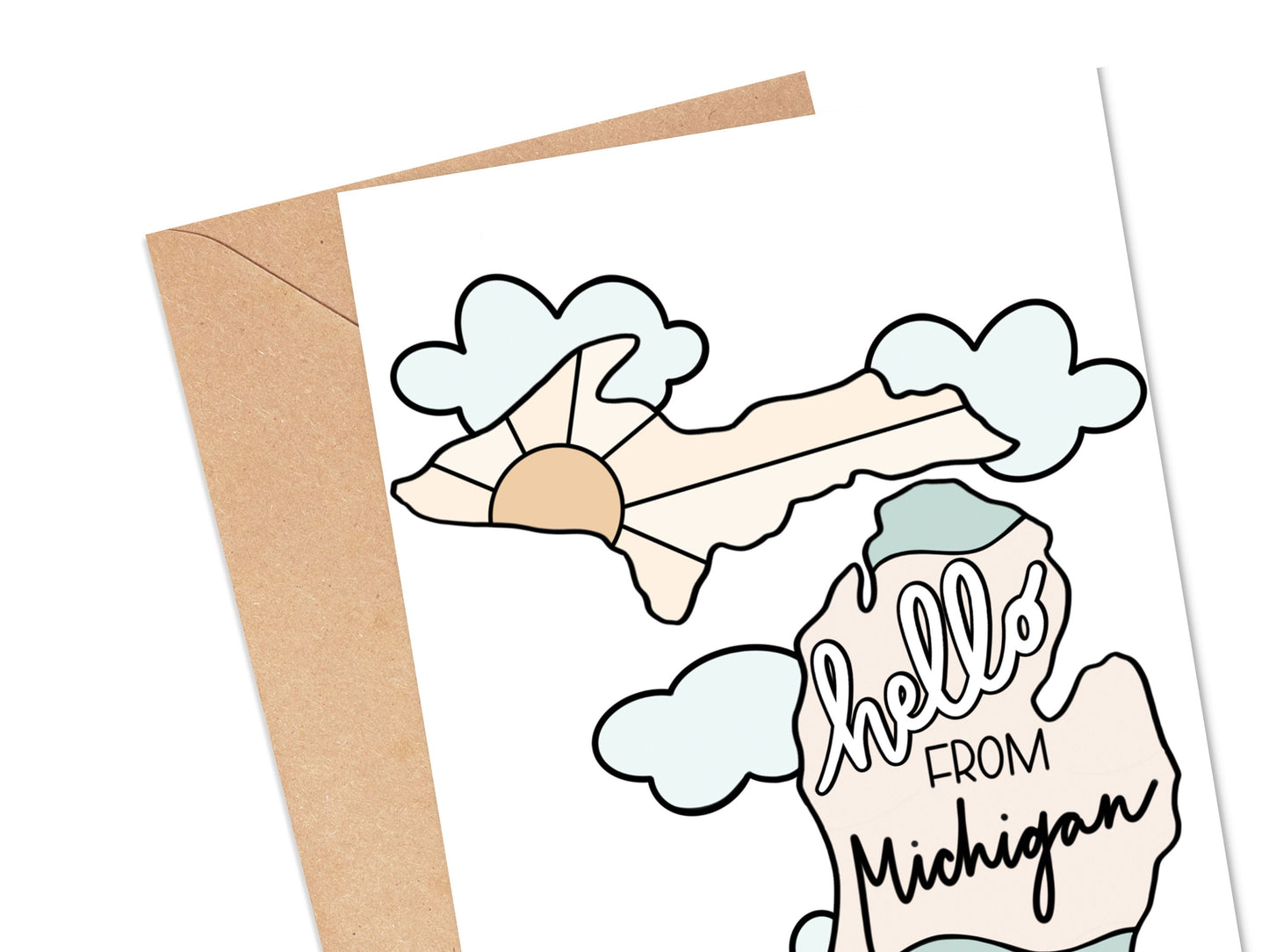 Hello From Michigan Card Simply Happy Cards