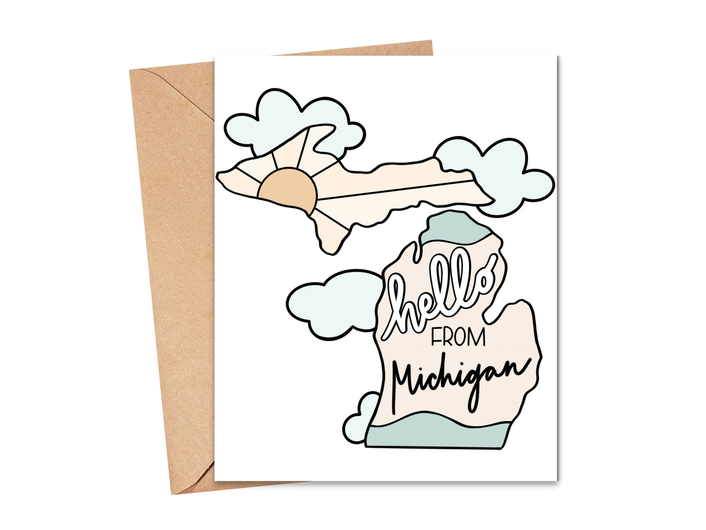Hello From Michigan Card Simply Happy Cards