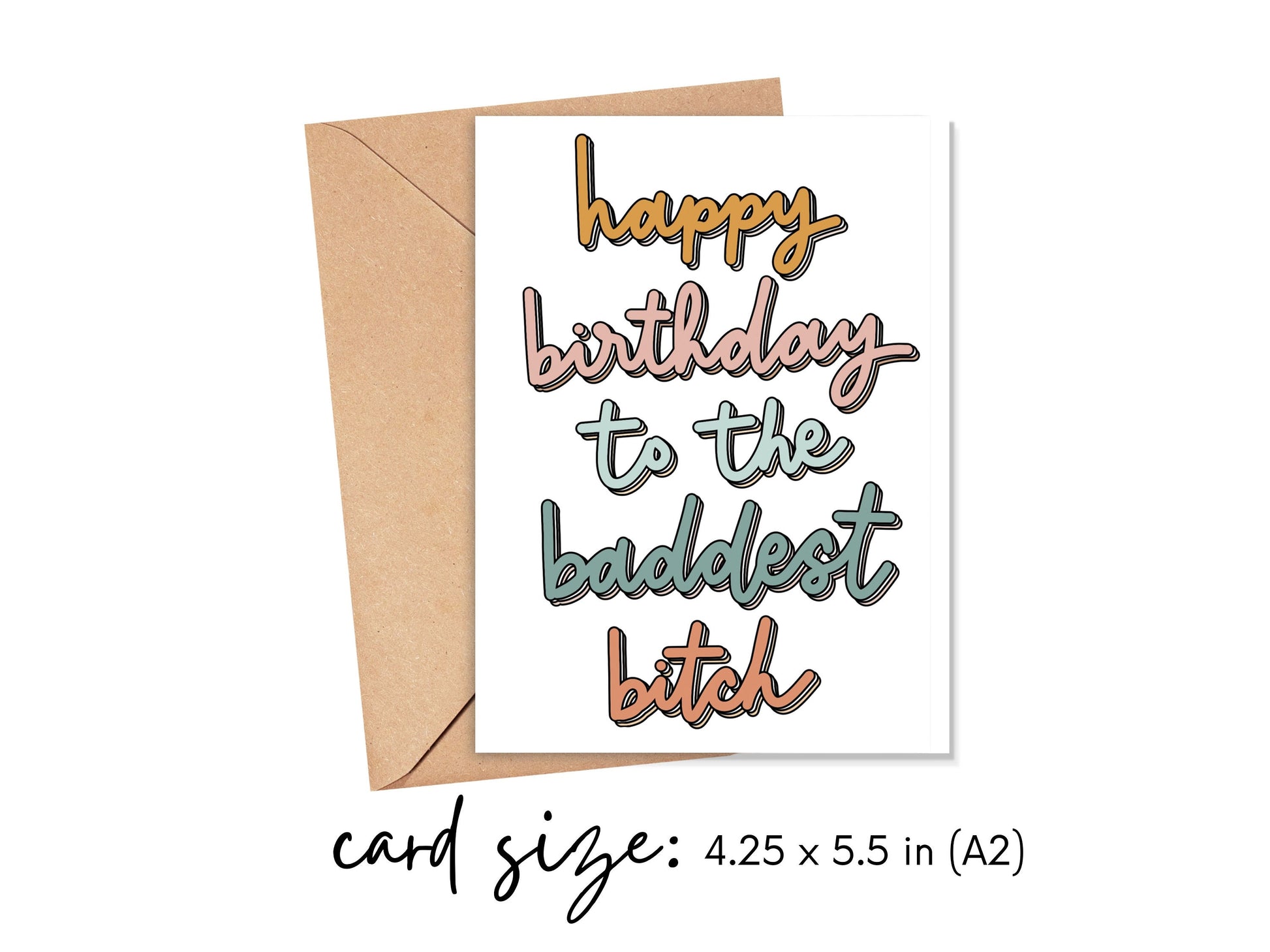 Happy Birthday to the Baddest Bitch Card Simply Happy Cards