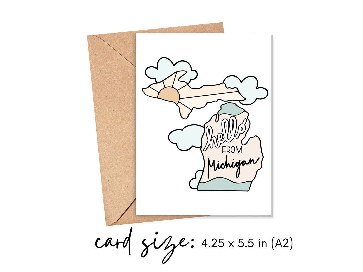 Hello From Michigan Card Simply Happy Cards