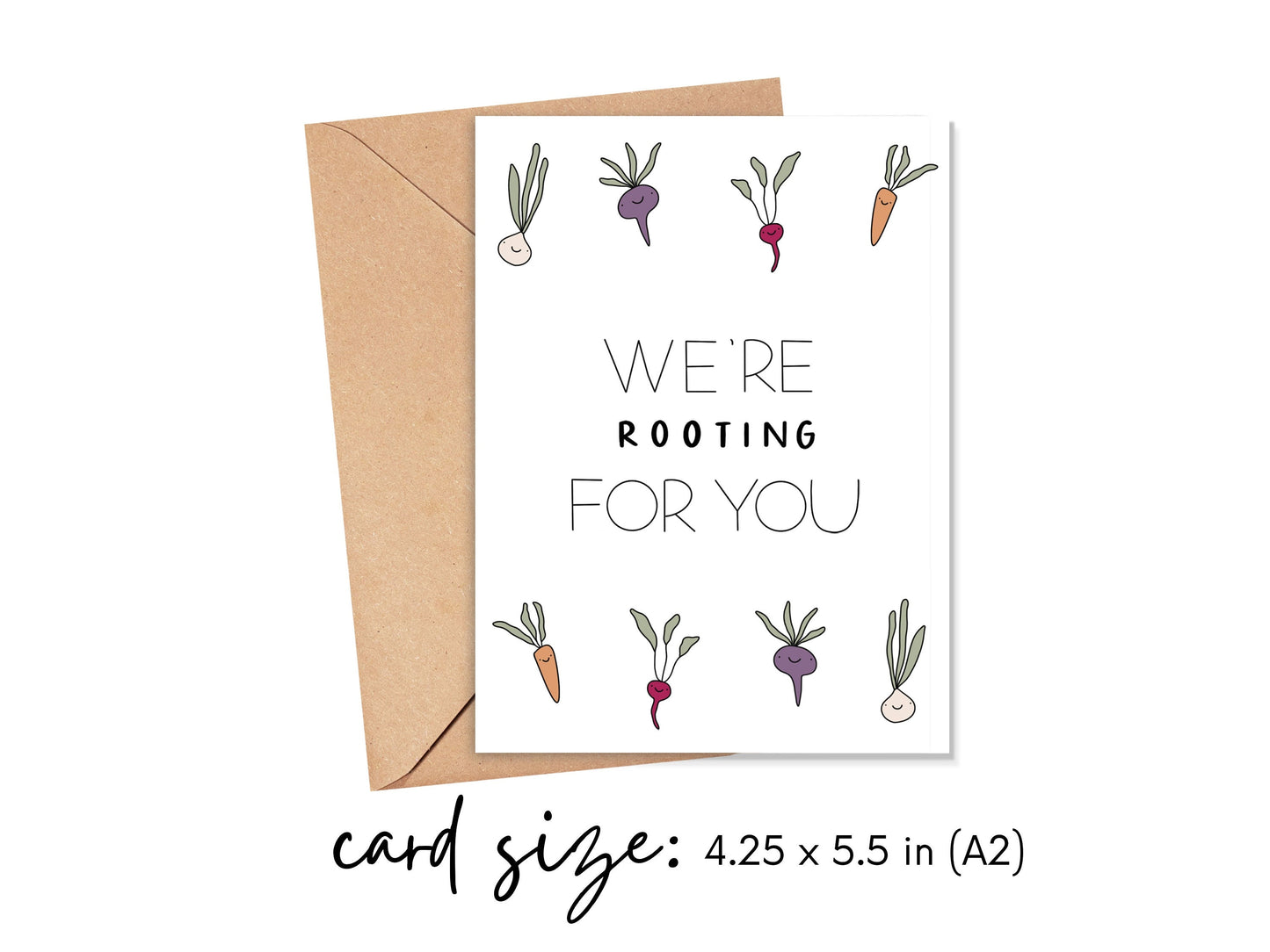 We're Rooting For You Vegetable Card Simply Happy Cards
