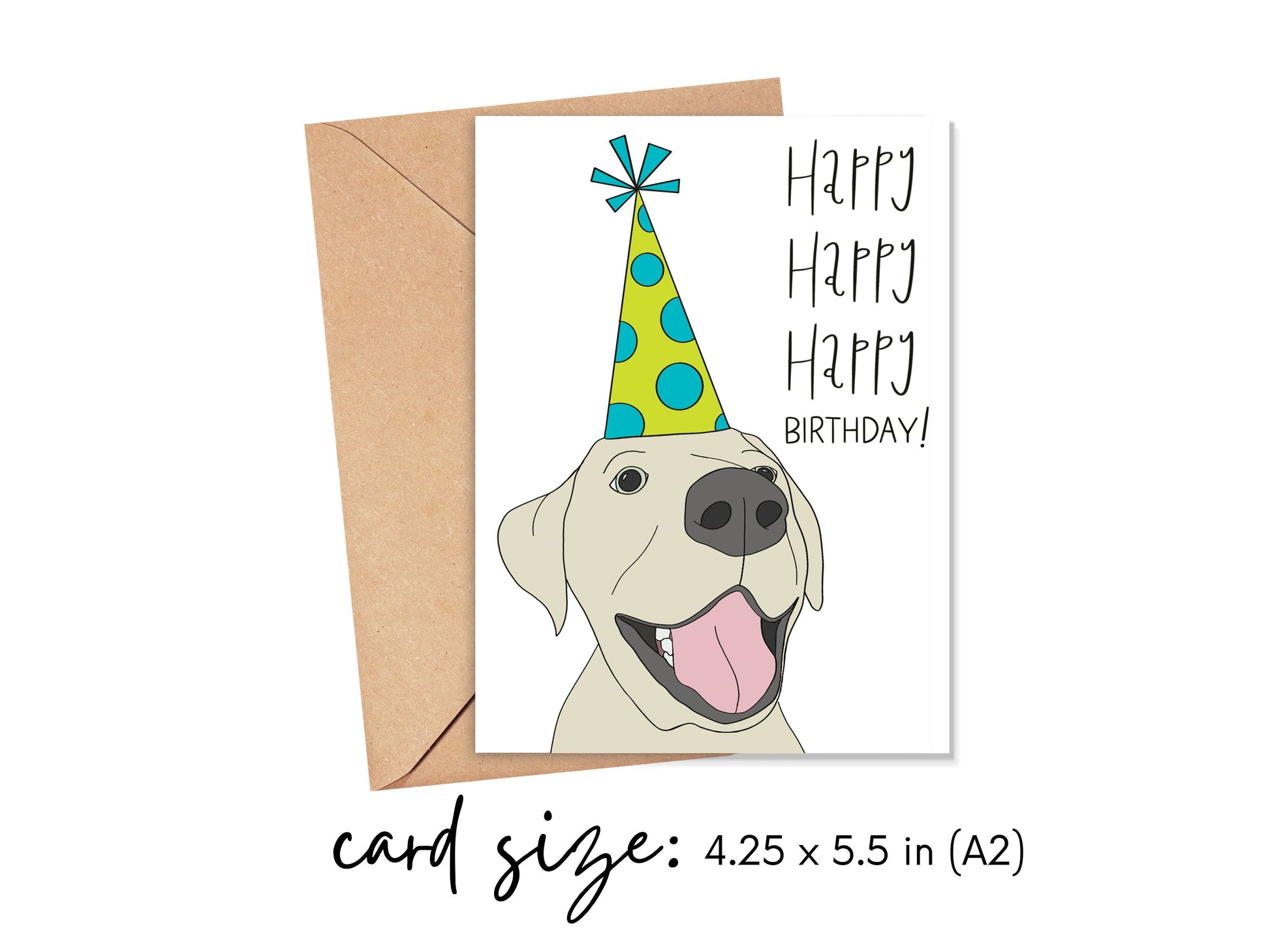 Happy Birthday Labrador Retriever Card Simply Happy Cards