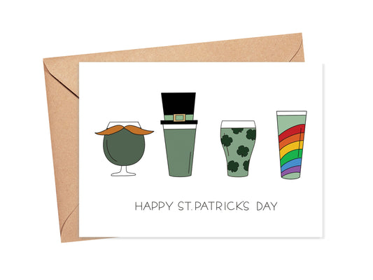 Happy St. Patrick's Day Green Beer Card Simply Happy Cards