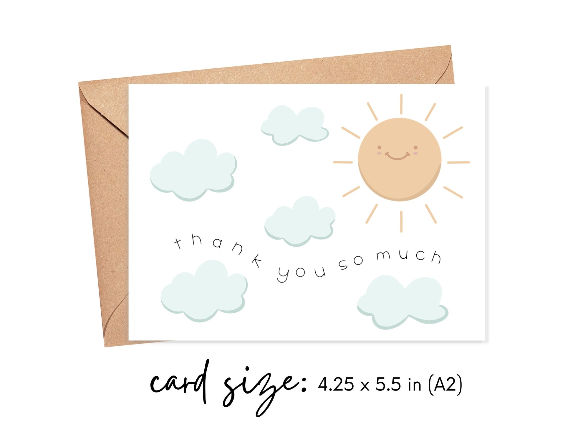 Sun and Clouds Thank You Card Simply Happy Cards