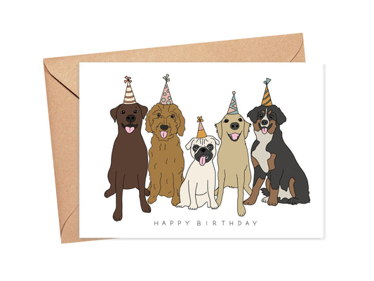 Happy Birthday Variety of Dogs Card Simply Happy Cards