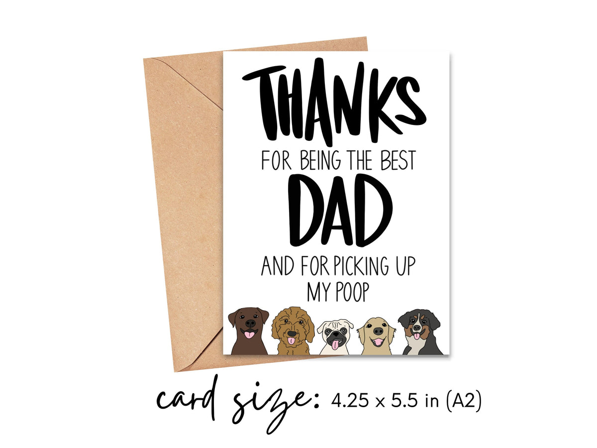 Thanks Poop Thanks For Being the Best Dad and For Picking Up My Poop Card – Simply ...