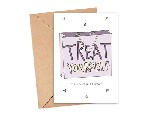 Treat Yourself Birthday Card Simply Happy Cards