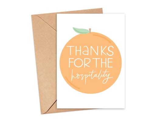 Thank You for the Hospitality Card Simply Happy Cards