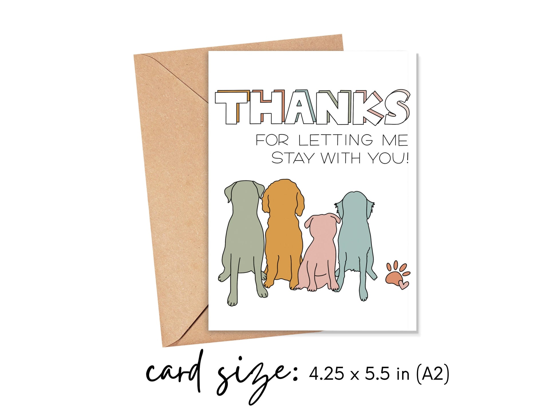 Thanks For Letting Me Stay with You Card Simply Happy Cards